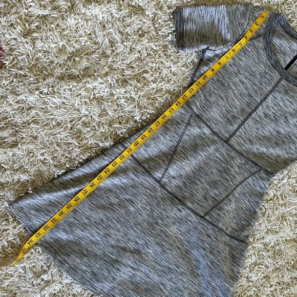 Athleta Heathered Gray En Route Ponte Short Sleeve Fit & Flare Dress 7224627 - Picture 12 of 14